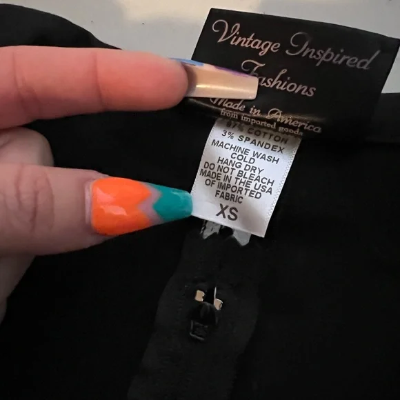 Pinup Couture Victorian Stripe Birdie Dress Extra Small XS - Picture 3 of 5